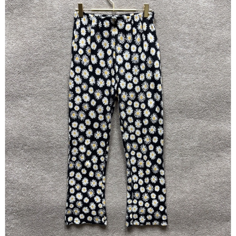 Free People High Rise Flare Leg Wool Blend Pull On Pants Size 4 Sunflowers EUC